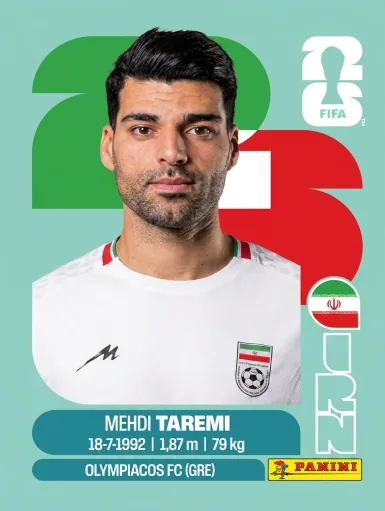 Figurita IRN-18 Mehdi Taremi Mundial 2026