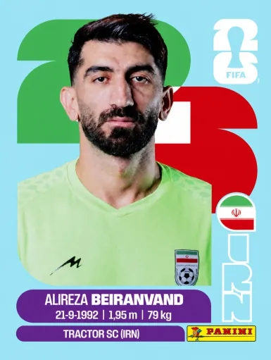 Figurita IRN-2 Alirez Beiranvand Mundial 2026