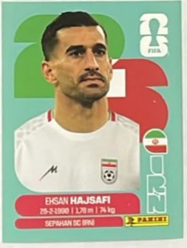 Figurita IRN-4 Ehsan Hajsafi Mundial 2026