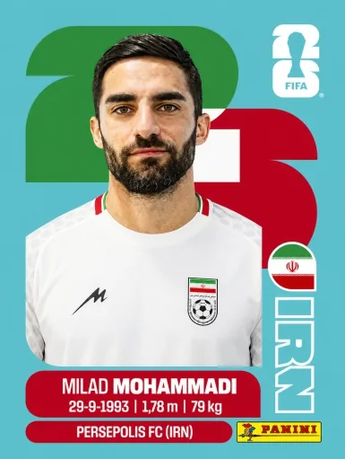 Figurita IRN-5 Milad Mohammadi Mundial 2026