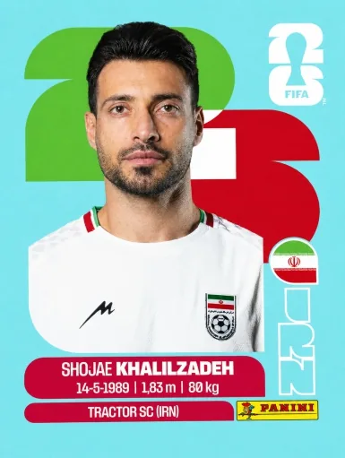 Figurita IRN-6 Shojae Khalilzadeh Mundial 2026