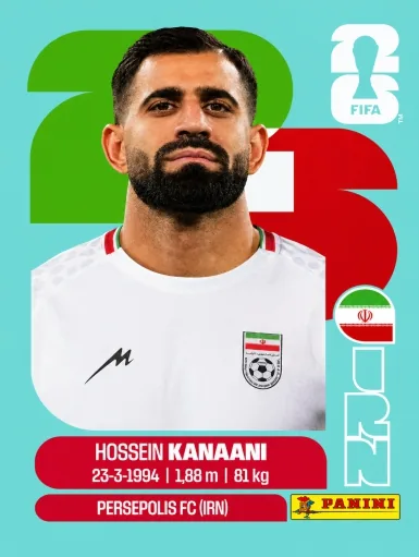 Figurita IRN-8 Hossein Kanaani Mundial 2026