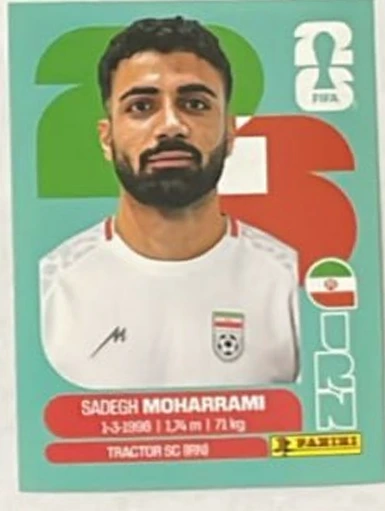 Figurita IRN-9 Sadegh Moharrami Mundial 2026