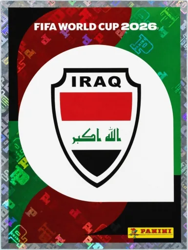 Figurita IRQ-1 Escudo Iraq Mundial 2026