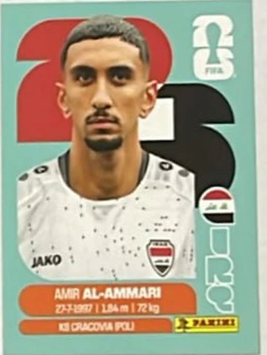 Figurita IRQ-10 Amir Al-Ammari Mundial 2026