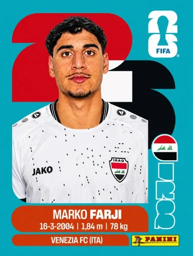 Figurita IRQ-16 Marko Farji Mundial 2026