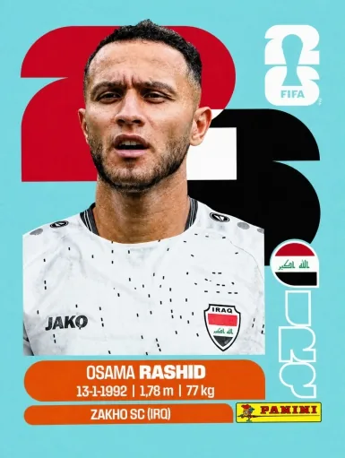Figurita IRQ-17 Osama Rashid Mundial 2026