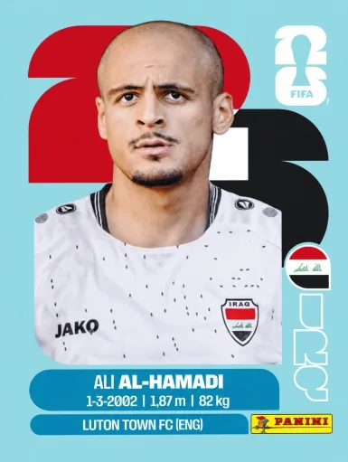 Figurita IRQ-18 Ali Al-Hamadi Mundial 2026