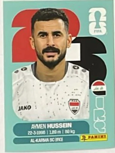 Figurita IRQ-19 Aymen Hussein Mundial 2026