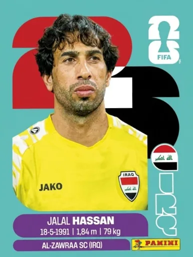 Figurita IRQ-2 Jalal Hassan Mundial 2026