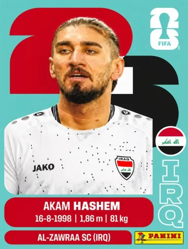 Figurita IRQ-5 Akam Hashem Mundial 2026