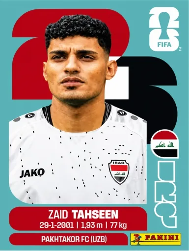 Figurita IRQ-7 Zaid Tahseen Mundial 2026