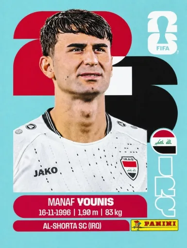 Figurita IRQ-8 Manaf Younis Mundial 2026