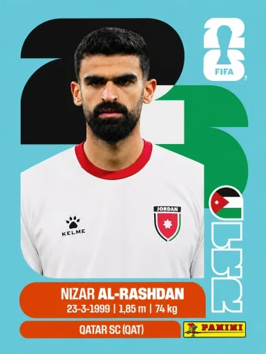 Figurita JOR-10 Nizar Al-Rashdan Mundial 2026