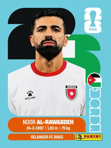 Figurita JOR-11 Noor Al-Rawabdeh Mundial 2026