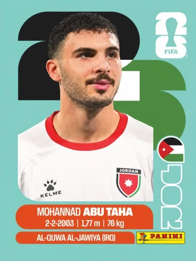 Figurita JOR-12 Mohannad Abu Taha Mundial 2026