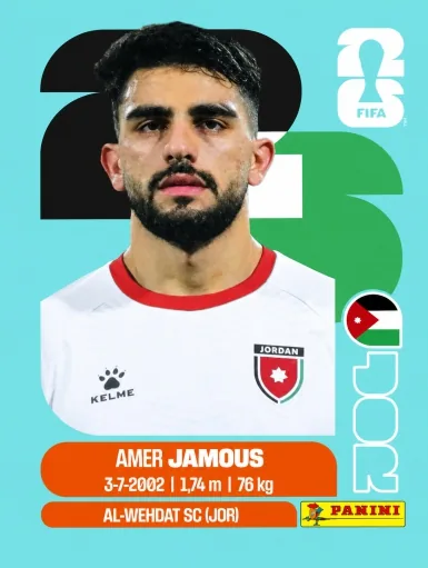 Figurita JOR-14 Amer Jamous Mundial 2026