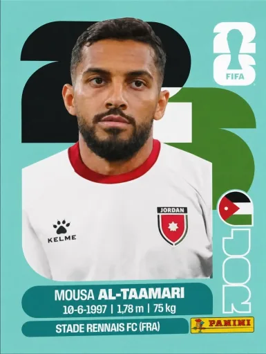 Figurita JOR-15 Mousa Al-Taamari Mundial 2026