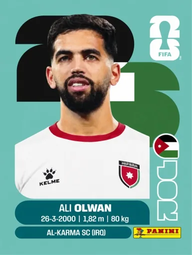 Figurita JOR-18 Ali Olwan Mundial 2026