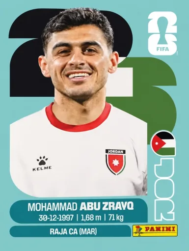 Figurita JOR-19 Mohammad Abu Zrayq Mundial 2026