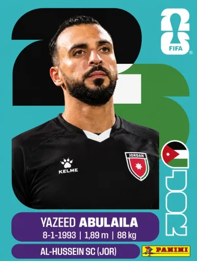 Figurita JOR-2 Yazeed Abulaila Mundial 2026