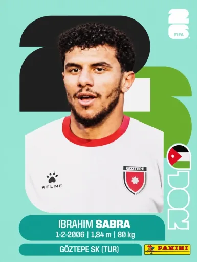 Figurita JOR-20 Ibrahim Sabra Mundial 2026