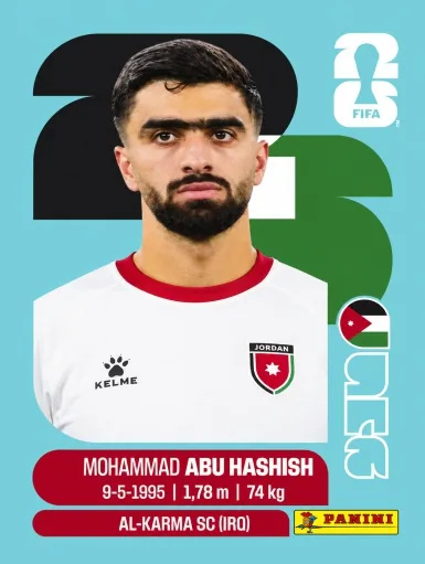 Figurita JOR-4 Mohammad Abu Hashish Mundial 2026