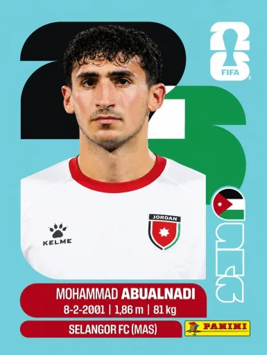 Figurita JOR-8 Mohammad Abualnadi Mundial 2026
