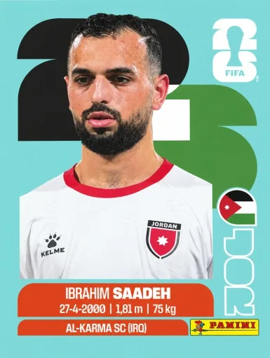 Figurita JOR-9 Ibrahim Saadeh Mundial 2026