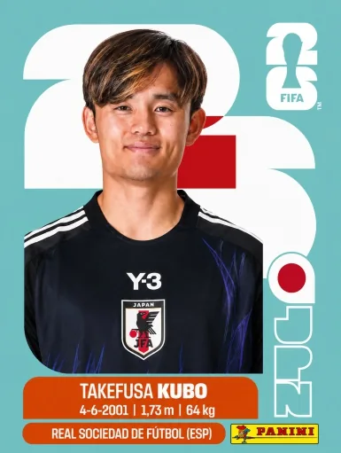 Figurita JPN-12 Takefusa Kubo Mundial 2026