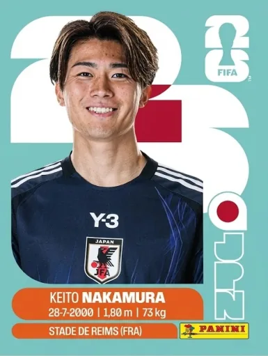 Figurita JPN-15 Keito Nakamura Mundial 2026