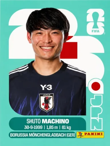 Figurita JPN-17 Shuto Machino Mundial 2026