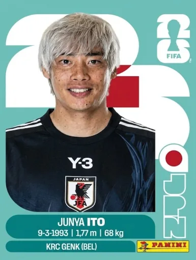 Figurita JPN-18 Junya Ito Mundial 2026