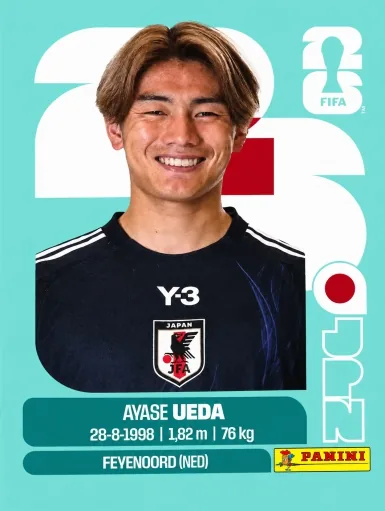 Figurita JPN-20 Ayase Ueda Mundial 2026