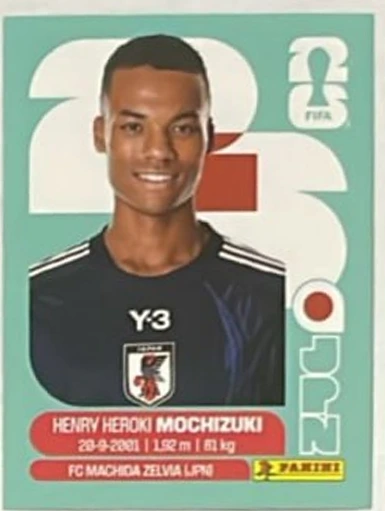 Figurita JPN-3 Henry Heroki Mochizuki Mundial 2026