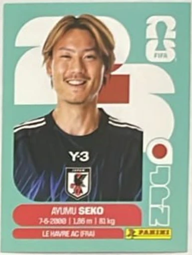 Figurita JPN-4 Ayumu Seko Mundial 2026