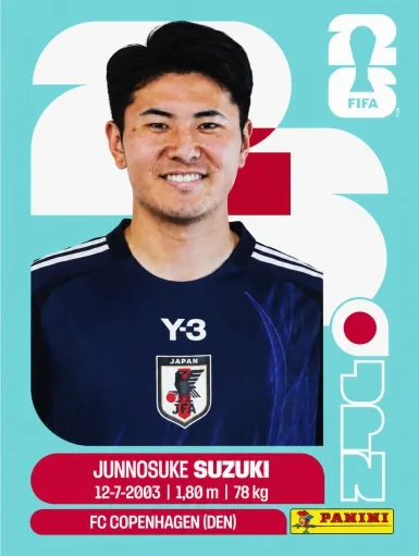 Figurita JPN-5 Junnosuke Suzuki Mundial 2026