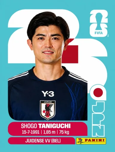 Figurita JPN-6 Shogo Taniguchi Mundial 2026