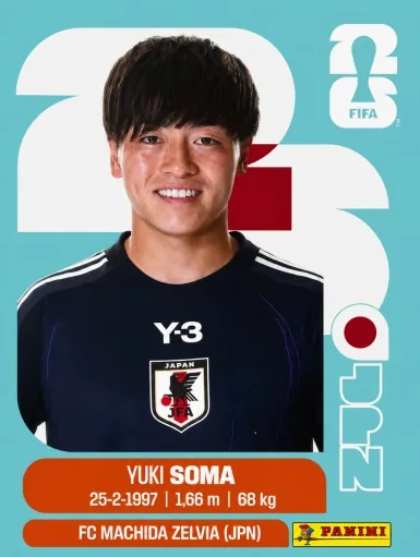 Figurita JPN-9 Yuki Soma Mundial 2026