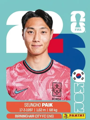 Figurita KOR-14 Seung-ho Paik Mundial 2026