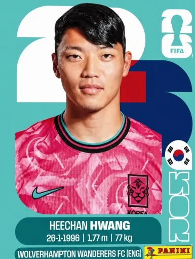 Figurita KOR-19 Hee-chan Hwang Mundial 2026