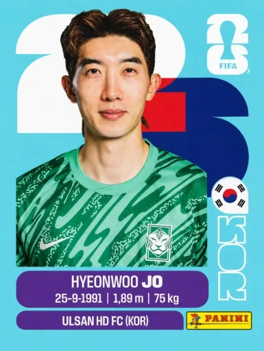 Figurita KOR-2 Hyeon-woo Jo Mundial 2026