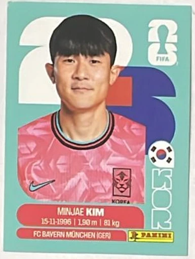 Figurita KOR-4 Min-jae Kim Mundial 2026
