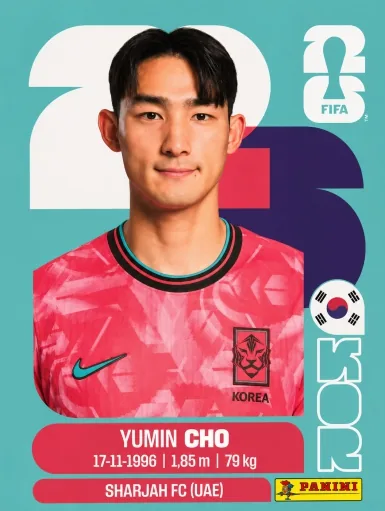 Figurita KOR-5 Yu-min Cho Mundial 2026
