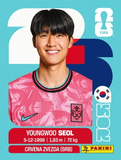 Figurita KOR-6 Young-woo Seol Mundial 2026