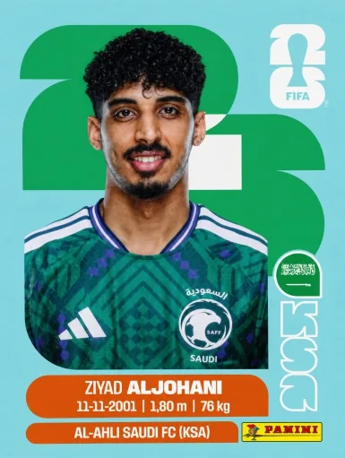 Figurita KSA-10 Ziyad Aljohani Mundial 2026