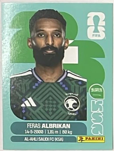 Figurita KSA-18 Feras Akbrikan Mundial 2026
