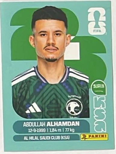 Figurita KSA-20 Abdullah Al-Hamdan Mundial 2026