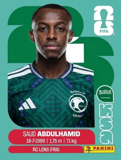 Figurita KSA-4 Saud Abdulhamid Mundial 2026