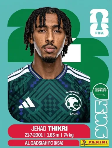 Figurita KSA-6 Jihad Thakri Mundial 2026